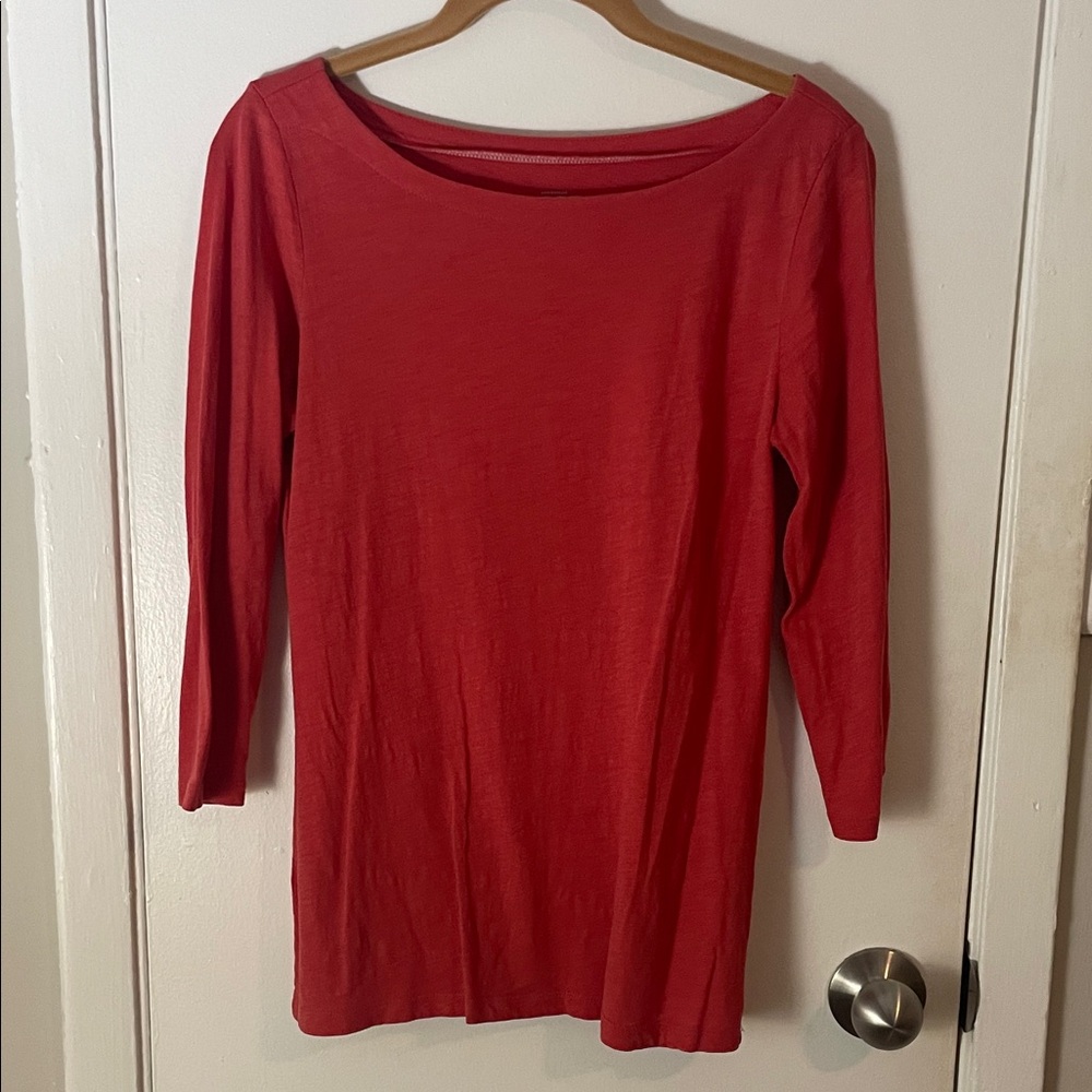 LOFT Vibrant pink three-quarter Sleeve Top